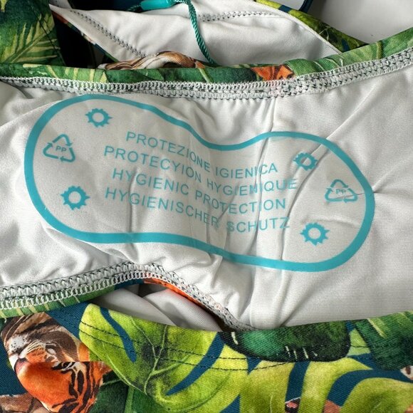 Posh Peanut Jungle Tiger One Piece Swimsuit - Green and Orange - Picture 6 of 6